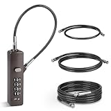 Versatile Cable Lock – 4-Digit Combination Lock with 3...
