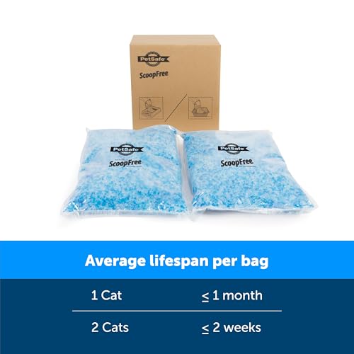 Image of PetSafe ScoopFree 4.3 lb Bags Premium Crystal Cat Litter - Outperforms Clay Litter - Refill Packs - Reusable Tray Compatible - Fresh Scent (Pack of 8)