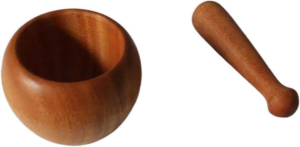 Pestle and Mortar Durable Wooden Kitchen Tools Mash Pepper Mortar