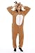 6411-NEW-S FollowMe Adult Onesie / Pajamas, Small, Reindeer Sherpa