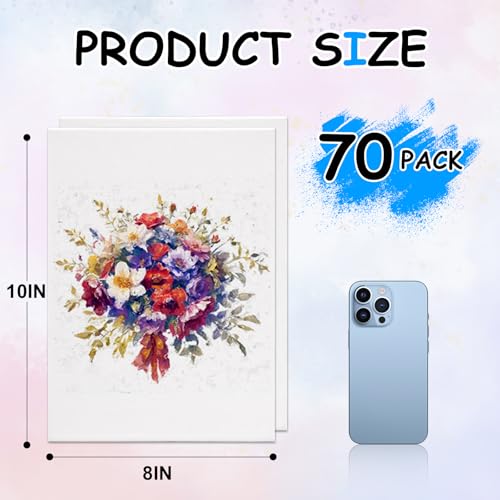 Lienzos para pintar de 8x10 pulgadas ESRICH con 70 paneles de algodón blanco 3