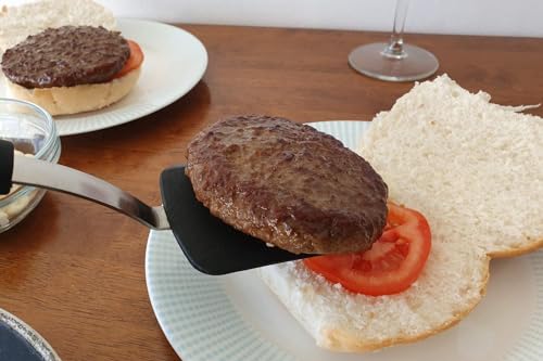 Image of Silicone Spatula - Nonstick, Heat Resistant Cooking & Baking Flipper for Pancakes, Omelettes, Pizza, Steak, Dosa - Ideal for Griddle Pans, Cookware and Fish Turner (Square Spatula)