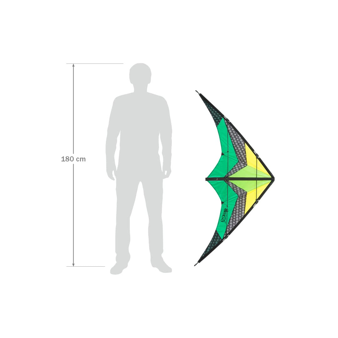 Prism Kite Technology JAZY Jazz 2.0 Dual-line Sport Kite, Infrared, Ready to Fly with Flying Lines, Wrist Straps, Winder, Instructions and Storage Bag