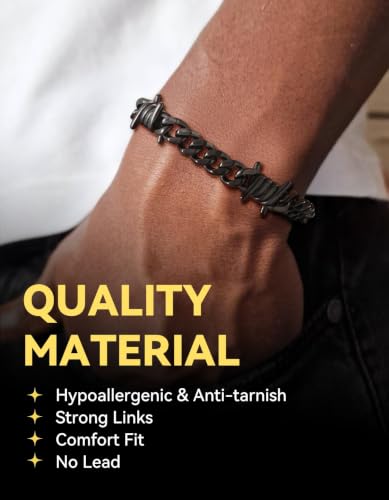 Pulsera Barbed Wire de Acero Inoxidable para Hombre miniatura 2