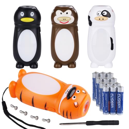 KunHe 4 Pack Animal Flashlights for Kids 2 in 1 ...