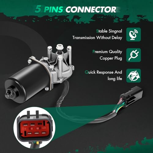 Image of SCITOO Windshield Wiper Motor Compatible For Jeep For TJ | Direct fit for 1997-2002 For Jeep For TJ|Replaces OE 227145|AA140442|WIP1651|4864892|5 Pins|Fit for Front Wiper Motor