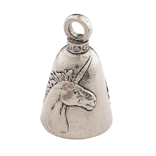 Image of Guardian Bell Animals Good Luck Bell w /Keyring & Black Velvet Gift Bag | Motorcycle Bell | Lead-Free Pewter | Made in USA