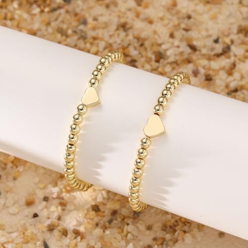 2Pcs First Day of School Kindergarten Pre-K Bracelets for Mommy And Me,Matching Heart Bracelets for Mother Daughter Son3