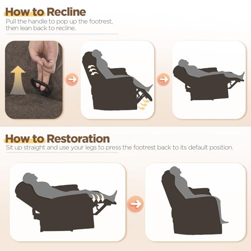 Image of RV Loveseat Recliner with Console, Reclining Loveseat Sofa, Manual Home Theater Seating with Pockets /Cup Holders for Living Room /RV Furniture (Coffee Chenille)