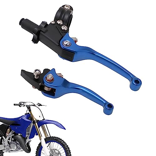 JFG RACING Motorcycle Brake Clutch Lever 7/8 22mm Folding Levers Aluminum Alloy Universal for CRF50 KLX SSR TTR 110 125 150 200 250cc Dirt Pit Bike ATV Mini Bike Blue
