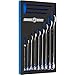 Garage Ready Wrench Organizer Tray - Holds 12 SAE or Metric Combination or Gear Wrenches (Black/Blue)
