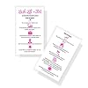 Lash Lift + Tint Aftercare Instruction Cards | 50 Pack | 2 x 3.5 inches Business Card Size | Eyelash Lift and Tint Kit at home diy aftercare supplies | White with Pink Icon Design
