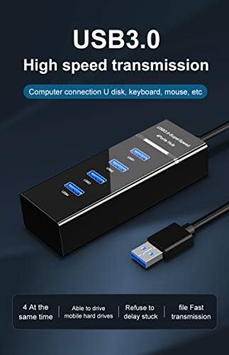 Amazon Brand - Eono USB Hub, 4-Port USB 3.0 Ultra Slim Data Hub Portable USB Splitter Compatible with Macbook Air, iMac, Surface Pro, Laptop, USB Flash Drives, Mobile HDD