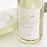 sendmoments Klebeetiketten, Goldene Farbtupfer, Aufkleber, Sektetiketten, selbstklebend, personalisiert mit Wunschtext, Label für Flaschen, als Geschenk, Hochformat, ab 10 Stück