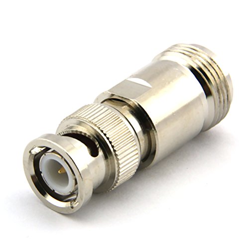 Adaptador BNC macho a N hembra 2 piezas miniatura 2