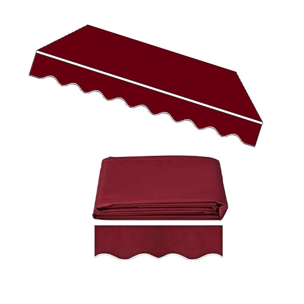 Toile pour auvent de terrasse rouge 3x2,5m remplacez votre bâche usée contre le soleil
