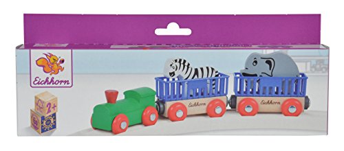 Eichhorn 195020 100001351 - Tierzug, 5-tlg., Lok mit 2 Wagons und 2 Tieren: Zebra/ Elefant, 24cm, FSC 100… – Bild 5
