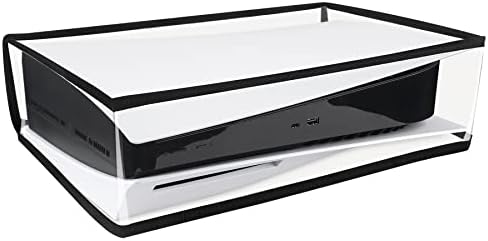 PlayVital Horizontal Transparent Dust Cover for ps5, Waterproof Dust Guard, Anti Scratch Dust Proof Cover Sleeve for ps5 Console Digital Edition & Disc Edition — view 6