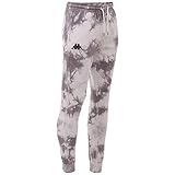 Kappa Batik-Jogginghose Ivano, Bright White I Herren Sweatpants im coolen Batik-Look I Lange Trainingshose aus gemütlicher Baumwolle I für Freizeit, Sport und Fitness, Größe S