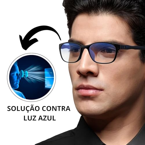 Óculos Anti Luz Azul Leitura Filtro Azul Confortável Leve TR90 Bloqueador Blue Ray Descanso Telas Co