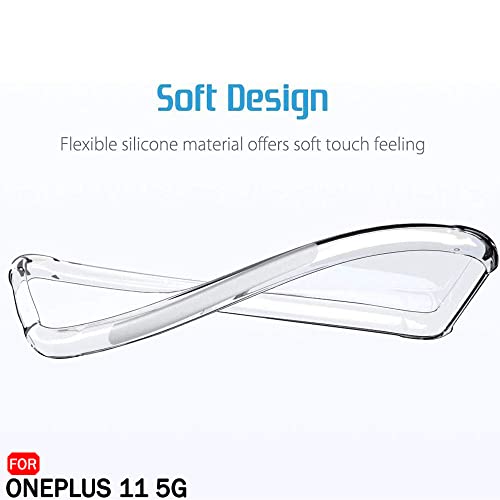 Image of TheGiftKart Best Camera Protection Back Cover Case for OnePlus 11 5G | Ultra Clear Soft Case | Inbuilt Dust Plugs & Anti-Slip Grip | Slim & Protective Back Case Cover for OnePlus 11 5G (Transparent)