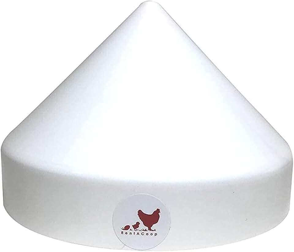 RentACoop Anti-Roost Cone for 5 Gallon Round Chicken Bucket Waterers and 20lb Feeders