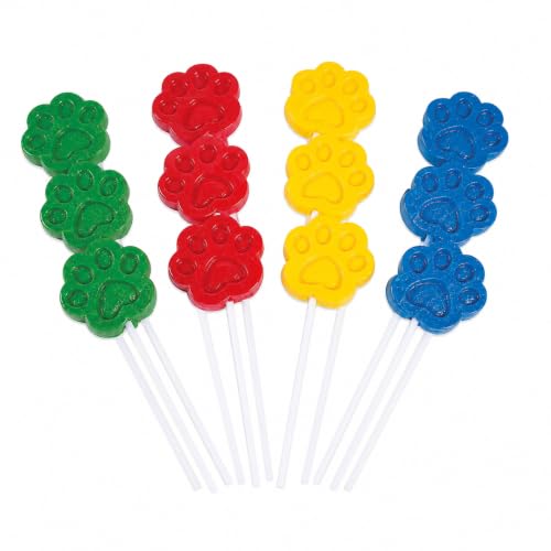Fun Express Dog Paw Print Lollipops - 12 Pc Puppy Birthday Party Favors - image 1