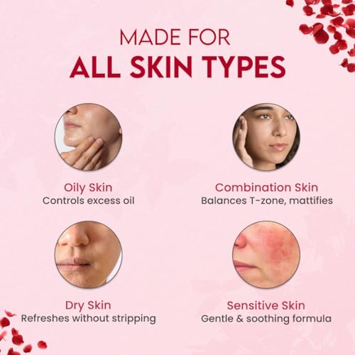 Image of Jovees Herbal Rose Skin Toner For Refreshing Youthful Skin, Tightens Pores, Healthy Glow | Face Mist & Toner For Normal to Dry Skin | Paraben, Alcohol And Chemical Free- 200ml