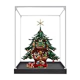 Vitrina acrílica para Lego 40820 Santa Claus, caja a prueba de polvo, caja de almacenamiento, caja transparente, caja expositora compatible con árbol de Navidad 41843 (solo caja) (41843 transparente 3