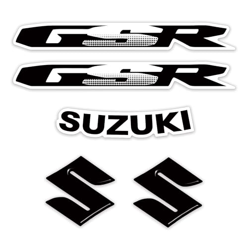 labelbike - Resin Script Sticker Kit for Motorcycle Tail and Tank Compatible with Suzuki GSR