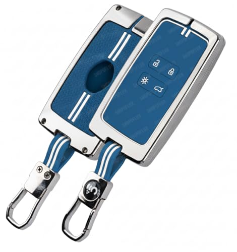 Image of SHOPOFLUX Metal Key Cover Compatible with Renault Triber | Kiger | Duster | Gravite 4 Button Smart Key