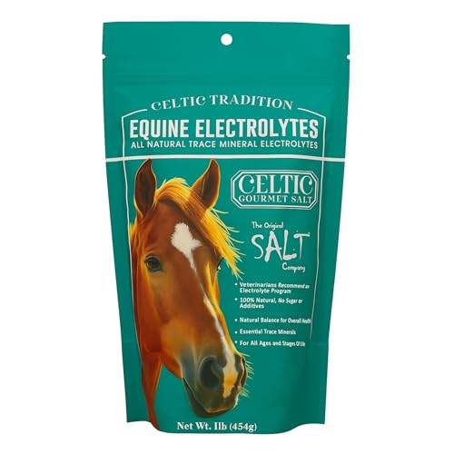 Celtic Tradition Equine Electrolytes Natural Mineral Salt Supplement for Horses | Replenishes Electrolytes Supports Hydration & Recovery | 1 lb Resealable Bag