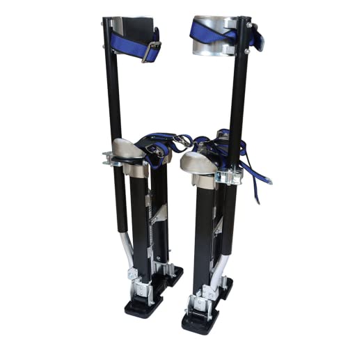 kimllier 24-40 Inch Aluminum Alloy Stilts Adjustable Height Drywall Stilts Black Fit for Work High Above The Ground