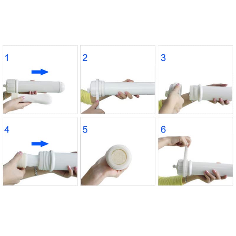 Sistema di filtraggio dell'acqua, Parti del filtro dell'acqua Alloggiamento della membrana Filtro sedimenti a membrana in fibra da 10 pollici for 1812/2012 con tutti i raccordi Accessori for chiavi