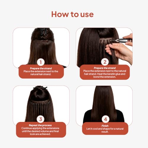 Colle kératinique pour extensions transparente résistante à l'eau 10 bâtons - 5