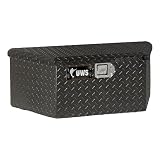UWS EC20422 34-Inch Gloss Black Heavy-Wall Aluminum Trailer Tongue Tool Box with Low Profile, RigidCore Lid