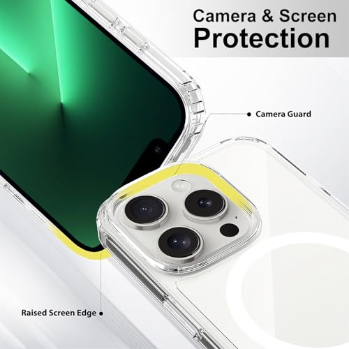 Image of FanTEK Phone Case Compatible with iPhone 13 Pro 6.1 Inch, Magnetic Case Clear Protective Bumper Hard Back Cover