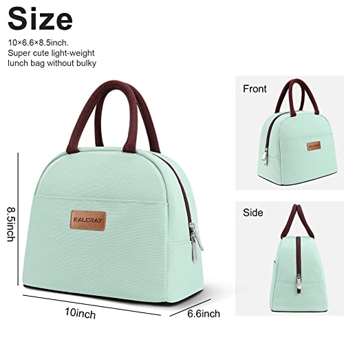BALORAY Lunch Bag for Women Men Insulated Lunch Box for Adult Reusable Lunch Tote Bag for Work, Picnic or Travel (Mint Green)