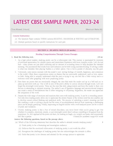 Image of Together with CBSE Question Bank Class 10 English Language & Literature for 2025 Exam (Chapterwise & Topicwise)