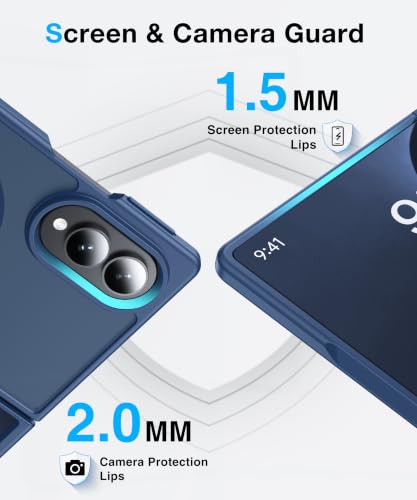 Image of NO.1 Magnetic for Samsung Galaxy Z Fold 8 Case with MagSafe | [Military Grade Drop Tested][Translucent Matte][Anti-Fingerprint] Soft Silicone Bumper for Samsung Fold 8 Case Slim,Blue