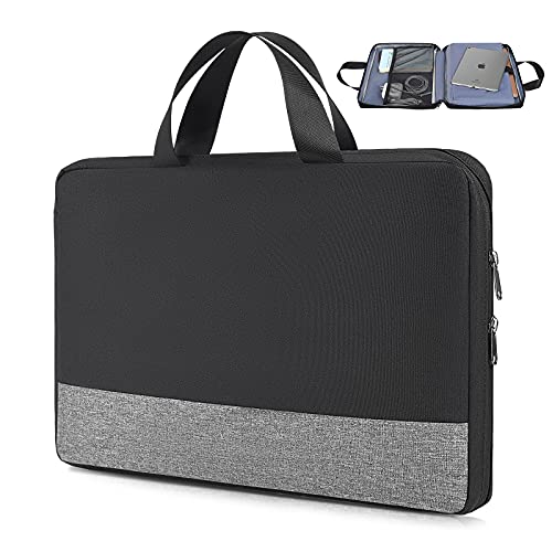 15.6 Inch Laptop Briefcase for Acer Aspire 3 5 Slim 15.6/Nitro 5 15,ASUS VivoBook 15,Lenovo Ideapad 3 15/Flex 5,Compatible with Dell Inspiron 3000,HP Envy x360 Pavilion 15.6 inch Laptop Bag Case-Black