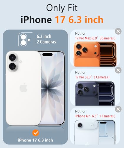 Image of FNTCASE for iPhone 17 Case: [Compatible with Magsafe] Integrated Silicone Phone Cases with [Full Camera Protection] [Screen Protector] Military Grade Shockproof Protective Cover