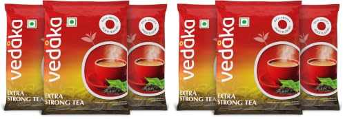 Image of Amazon Brand - Vedaka Extra Strong Tea Powder 1.5Kg | Kadak Chai | Bold & Aromatic | Black Tea | 500G Pack Of 6
