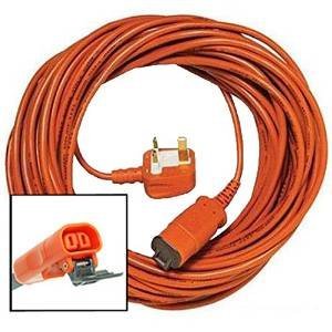 SPARES2GO 20 Metre Mains Cable & Lead Plug for Flymo Lawnmower (20m)