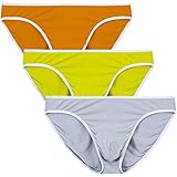 JINSHI Mens Brief Underwear Bamboo Briefs Boxer Comfy Breathable Underpants Wear 3-Pack Size XL