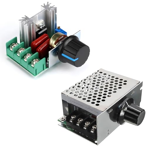 Image of Shockley E-DIMMER AC 50-220V 2000W + 4000W COMBO of SCR Triac Electric Voltage Regulator Temperature /Motor Speed Controller Light Dimmer (Combo 2000W + 4000W SCR - 1 Pcs Each)