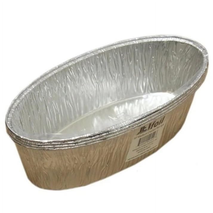 JetFoil Oval Disposable Aluminum Loaf/Challah Pans 3lb - Foil Disposable Loaf Pans for Baking Cakes - 100% Recyclable Tins Containers - Perfect for