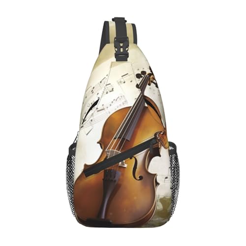 Bolso de pecho cruzado para hombre, mochila sling diagonal negra miniatura 1