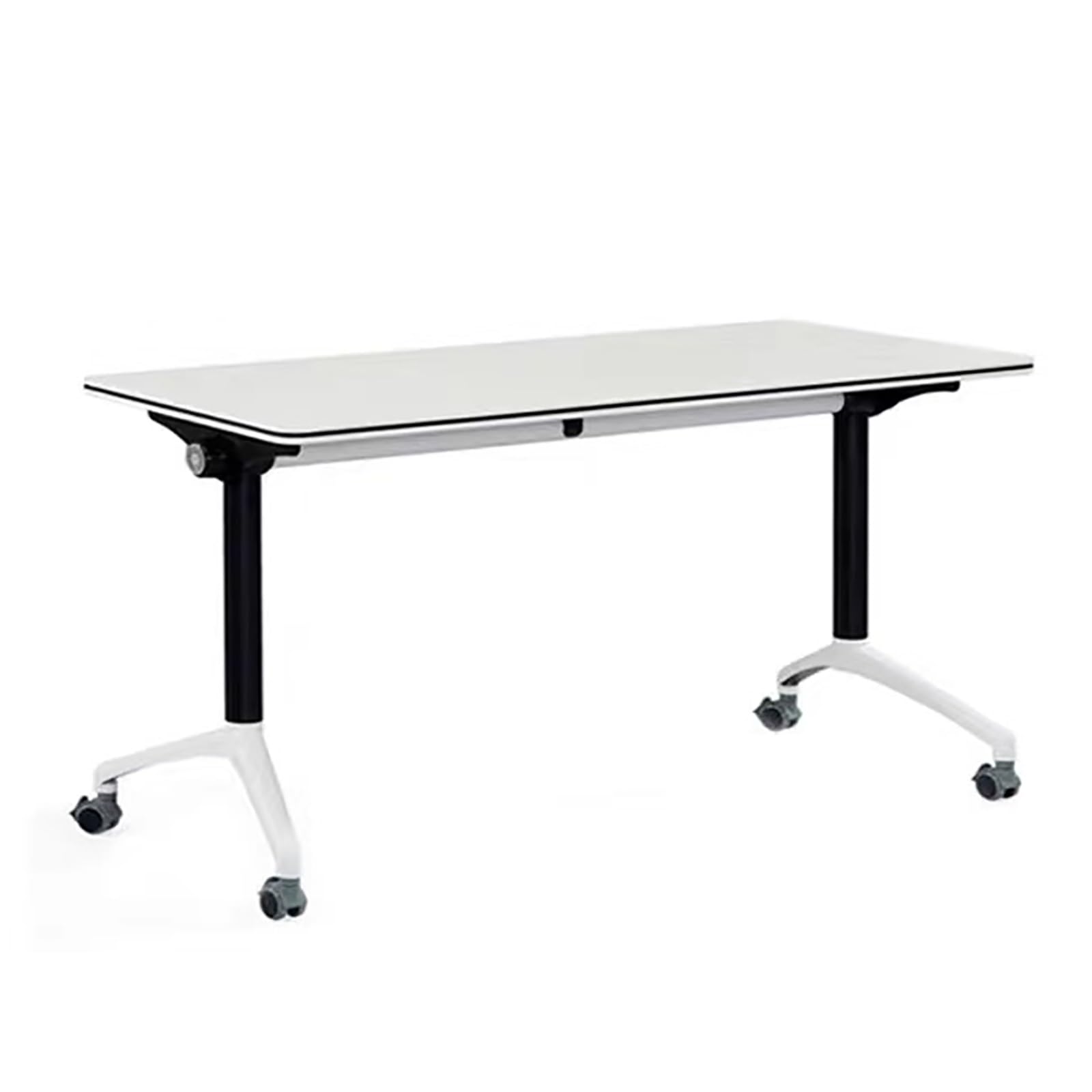 Table de salle de conférence mobile blanche pliable et stable