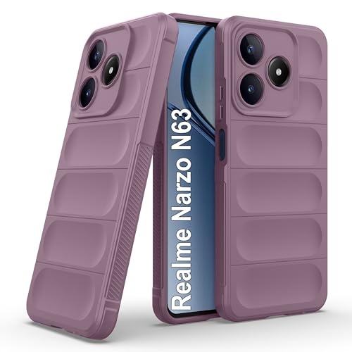 Image of Zapcase Back Case Cover for Realme Narzo N63 | Compatible for Realme Narzo N63 Back Cover | Liquid Silicon Magic Case with Camera Protection | Lavender